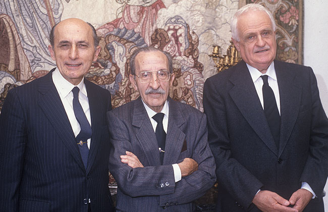 Ismael Sánchez Bella, Juan Jiménez Vargas and Álvaro d'Ors