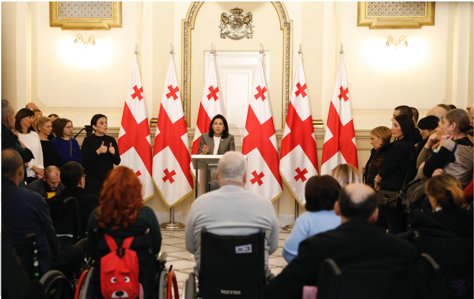Public event presided over in January by Salome Zurabishvili at the Georgian presidential palace [Presidency of Georgia].