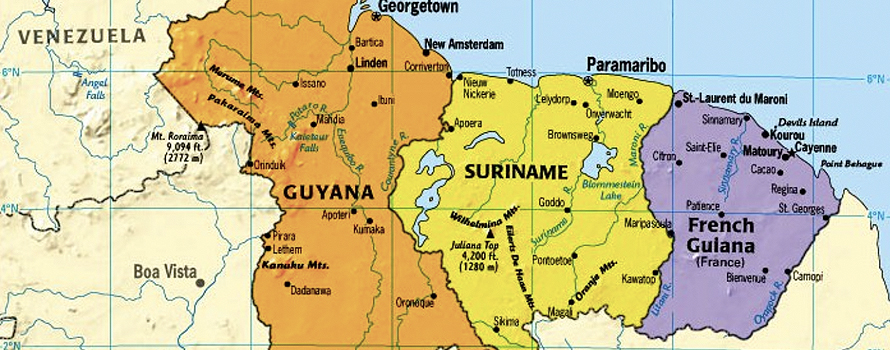 The Guianas, lost between South America and the Caribbean