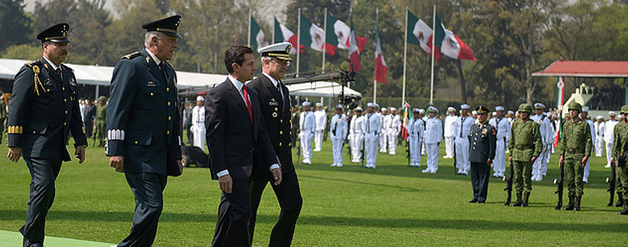 Mexican president on Flag Day, February 2018.