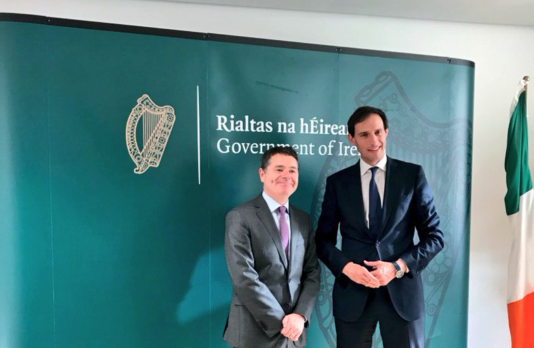 visit from Dutch Finance Minister Wopke Hoekstra (right) to his Irish counterpart Paschal Donohoe (left) at the end of 2018 [Gov. of Ireland].