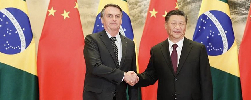 Jair Bolsonaro and Xi Jinping in Beijing in October 2019 [Planalto Palace].