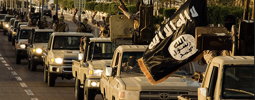 ISIS Toyota convoy in Syria [ISIS video footage].