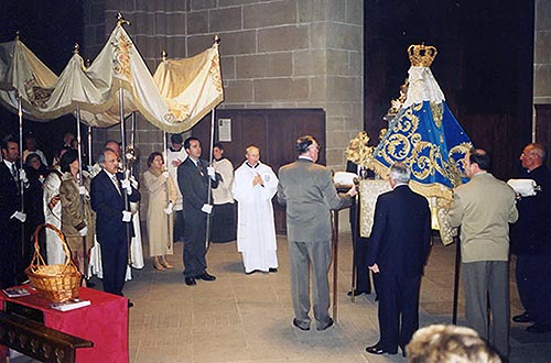 Procession of the meeting in Pamplona Cathedral