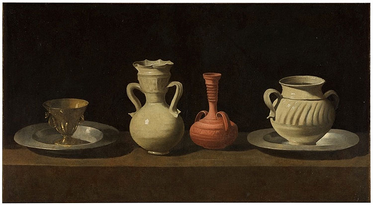 Still life with pots. Zurbarán, Francisco de