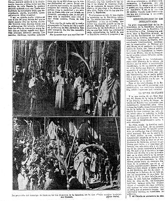 The chronicle on Palm Sunday was accompanied by a photograph of Galle, as shown at the bottom of the article. 
