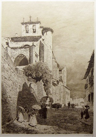 A hill town in Navarre, by Axel Herman Haig, 1888