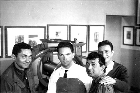 class of Engraving at the Royal Academy of Fine Arts of San Fernando, 1962 Zachrisson, Eslava, Yrisarri and Lasterra