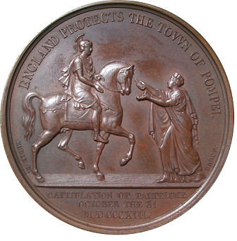 Medal of the Capitulation of Pamplona (1820). Reverse