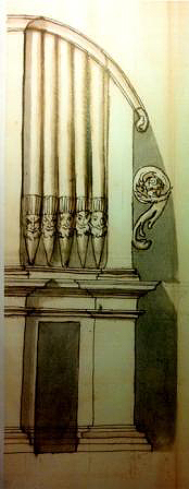 design for the enlargement of the organ of the Rosario de Corella parish church.