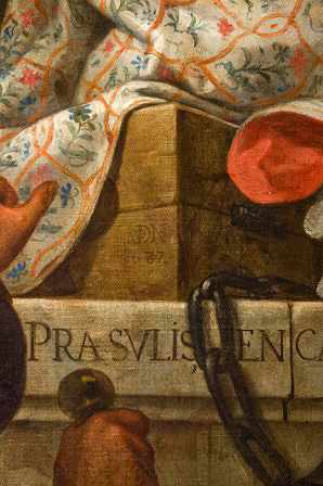 Detail of the previous one, with signature and date
