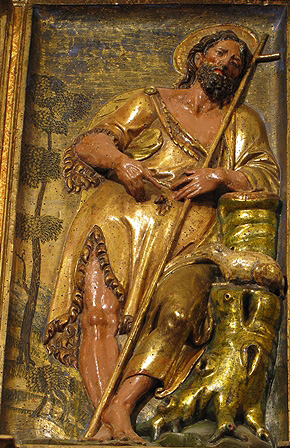 Main altarpiece of Lerate. Saint John the Baptist