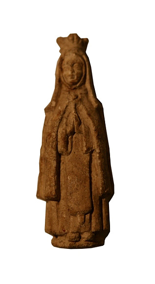 Clay figure of a crowned nun. 18th century. Pamplona. 