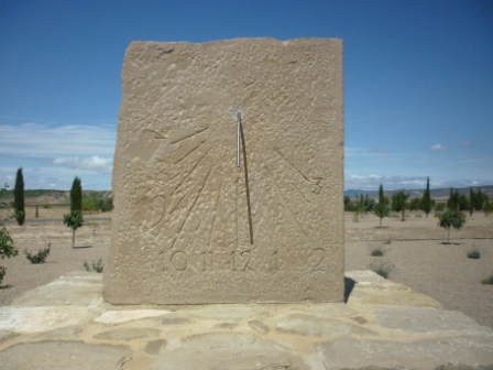 Sundial and its location in the new park