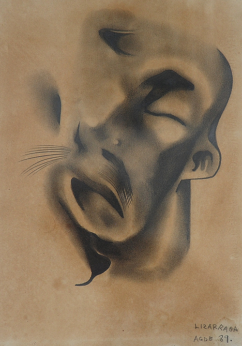 Angustia, by Gerardo Lizarraga, 1939. Charcoal/paper, 32 x 22 cm