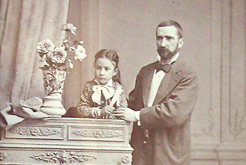 Gregorio Garjón and his daughter Evarista ca. 1876