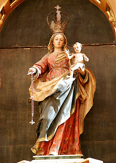 Our Lady of the Rosary (Sesma). Circle of Luis Salvador Carmona. Madrid, mid-18th century