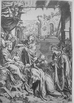 Cornelis Cort, "Adoration of the Magi" (1571-1572)