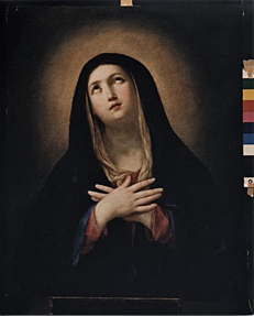 Sassoferrato, "Madonna praying", private collection, Italy. Guido Reni, "Madonna in contemplation", private collection, Rome.