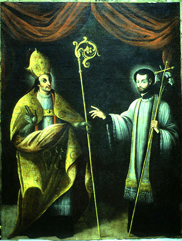 Anonymous. "San Francisco Javier and San Fermín", third quarter of the 17th century.  Parish Church of San Pedro, Elgorriaga 