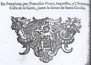 Title page and colophon of the carols printed for the cathedral of Pamplona in 1716.