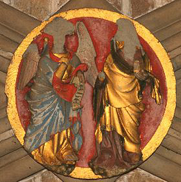 core topic of the Annunciation in the refectory of the cathedral of Pamplona