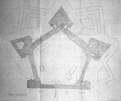 Plan of the ideal reconstruction of the Citadel Wall