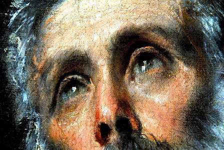 El Greco. The tears of St. Peter. Detail 