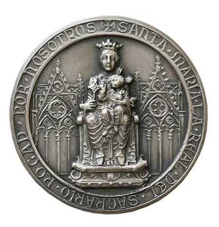 Virgen del Sagrario coronation medal, 1946. Obverse