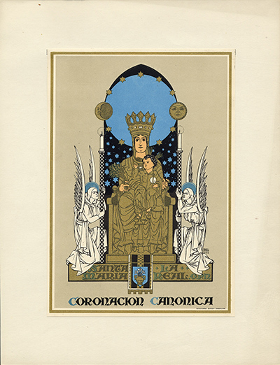 Poster of the Coronation of the Virgen del Sagrario, by Leocadio Muro Urriza 