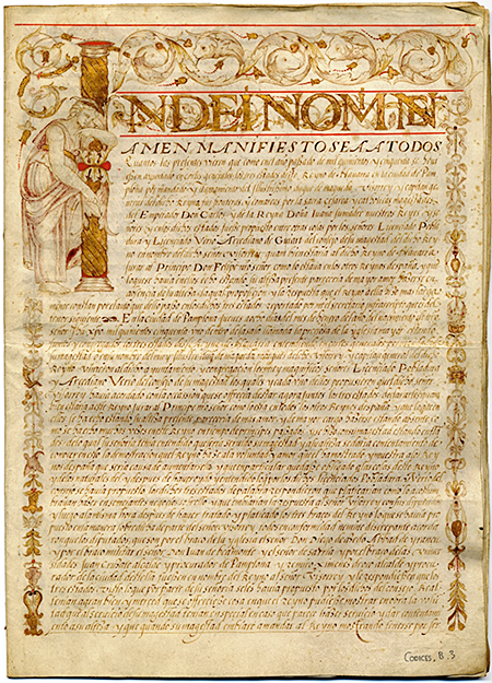 certificate of the royal oath of1551. file Royal and General of Navarre
