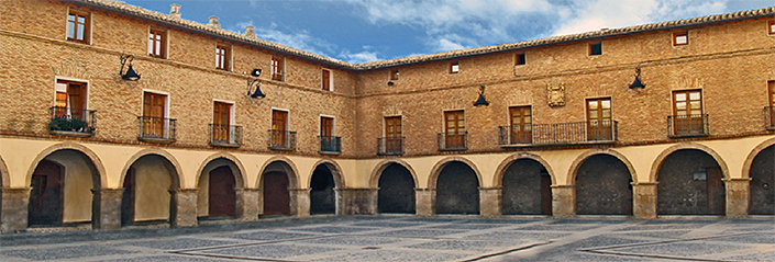 The placede los Fueros de Larraga, together with the placede los Fueros de Tudela and Tafalla, are the only regular squares in Navarre that respond to a previous plan.