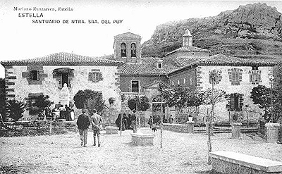 The sanctuary of Le Puy in 1910. Baroque building.