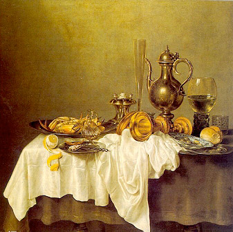 The Baroque reflected reality and the everyday as seen in Dutch still lifes. Willem Claesz Heda
