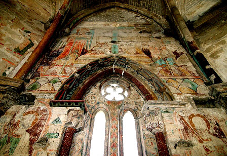 Artajona. Church of San Saturnino. Painting of the central panel of the apse.
