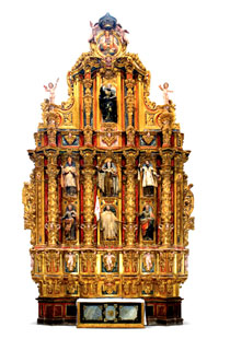 The only confraternity of the saint in the Kingdom and her altarpiece in the monastery of Fitero