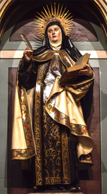 The image of Saint Teresa in the Discalced Carmelite nuns