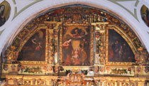 Vicente Berdusán's canvases on the main altarpiece