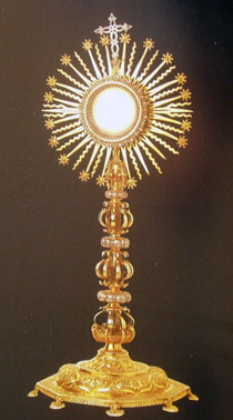 Detail of the silver monstrance