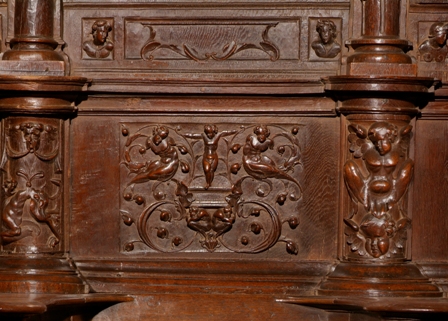 Detail of the choir stalls of the cathedral of Pamplona. 1539-1541