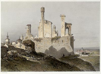 Jenaro Pérez Villaamil, View of the castle of Olite, mid-19th century.