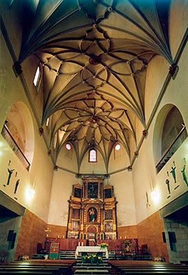 Interior of the church of the hospital of Nuestra Señora de Gracia in Tudela.