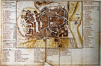 Map of Tudela. 1796