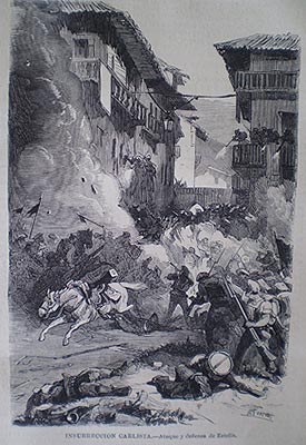 "Defense of Estella," La Ilustración Española y Americana, August 8, 1873.