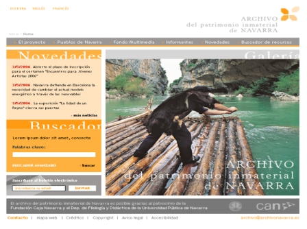 Website of the fileof the Intangible Heritage of Navarre Public University of Navarre 