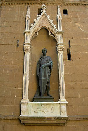 Donatello. St. George (Copy).Church of Orsanmichele. Florence