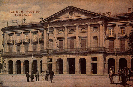 Original appearance of the main façade of the Palacio de la Diputación