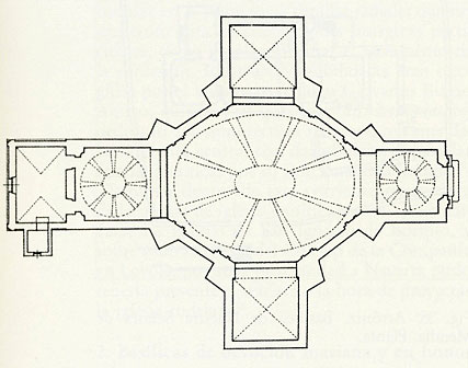 Miracle. Basilica of Our Lady of the sponsorship. Floor plan