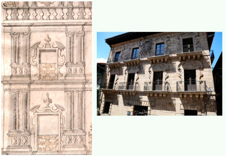 Ornamentation of chambranes in the project of Zailorda and decoration of openings in the Zuloaga Palace, Fuenterrabía.