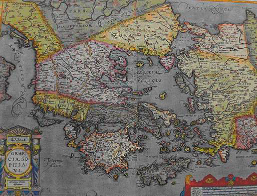 Map of Greece. Parergon sive veteris geographiae aliquot tabulae.